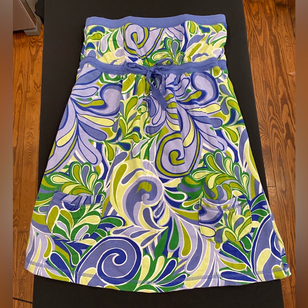 Retro Pattern Strapless Dress by Old Navy 💙🤍💚